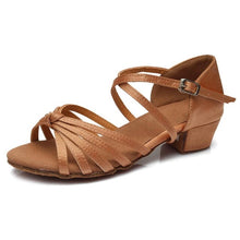 Load image into Gallery viewer, High quality low heel dance shoes, suitable for children, girls with Latin dances