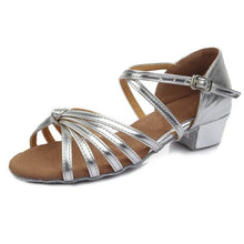 Load image into Gallery viewer, High quality low heel dance shoes, suitable for children, girls with Latin dances