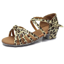 Load image into Gallery viewer, High quality low heel dance shoes, suitable for children, girls with Latin dances