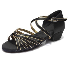Load image into Gallery viewer, High quality low heel dance shoes, suitable for children, girls with Latin dances