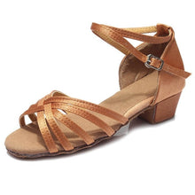 Load image into Gallery viewer, High quality low heel dance shoes, suitable for children, girls with Latin dances