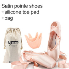 Load image into Gallery viewer, Professional Ballet Pointe Shoes Girls Women Ladies Satin Ballet Shoes With Ribbons