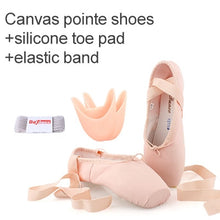 Load image into Gallery viewer, Professional Ballet Pointe Shoes Girls Women Ladies Satin Ballet Shoes With Ribbons