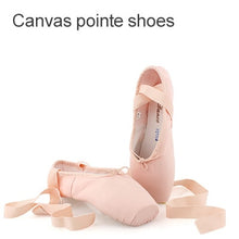 Load image into Gallery viewer, Professional Ballet Pointe Shoes Girls Women Ladies Satin Ballet Shoes With Ribbons